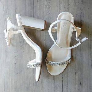 Davids Bridal Ivory Block Heels